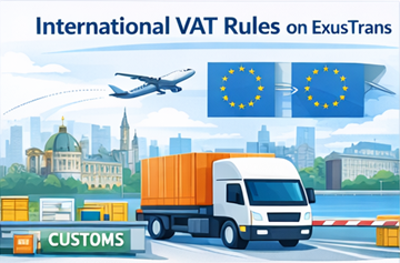 Itinéraires logistiques européens et internationaux avec réglementation TVA et conformité du transport transfrontalier